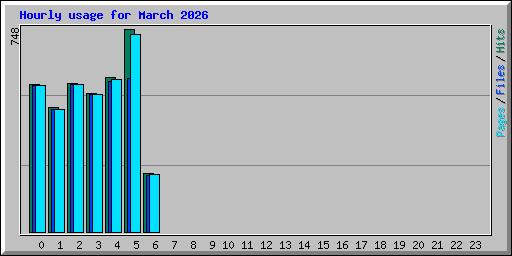 Hourly usage for March 2026
