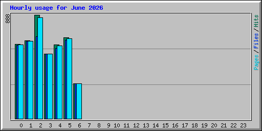 Hourly usage for June 2026